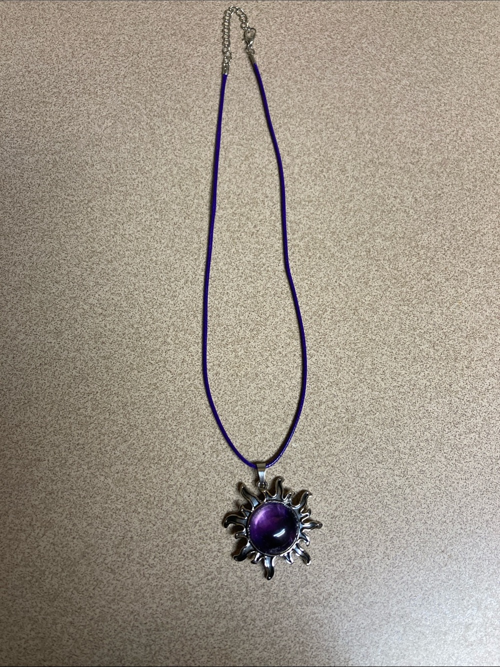 Purple Sun Pendant Necklace - Unbranded